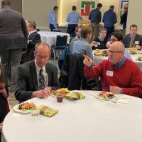 Katie Beemer, MPA student with area city leaders